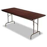 Folding Table, Rectangular, 72w x 30d x 29h, Walnut