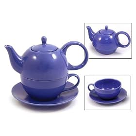 Tea for One Blue Gloss Finish - EnglishTeaStore Brand