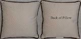 Pink Ladybugs and Dragonflies Cream Pillow with Brown Cording