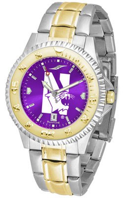 Northwestern Wildcats NWU NCAA Mens Two-Tone Anochrome Watch