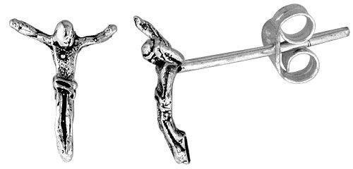 Small Sterling Silver Passion of Jesus Christ Earrings