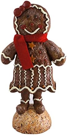 High Quality Gingerbread Person Whimsical Christmas Tabletop Decoration (Girl)
