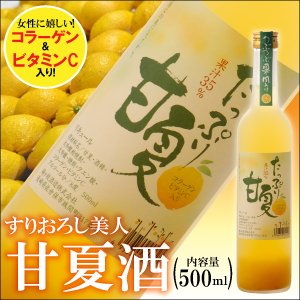 【母の日ギフトに最適!】すりおろし美人　甘夏酒500ml【酒・リキュール】
