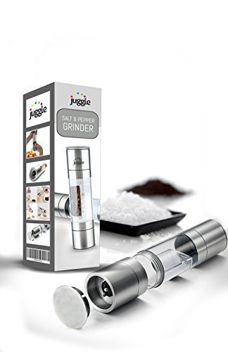 Salt and Pepper Grinder 2 in 1 Mill - Premium Quality Stainless Steel