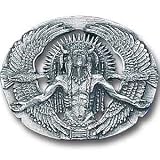 Pewter Belt Buckle - Indian Great Spirit - Pewter Belt Buckle