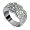 Prominent Peridot Gemstone Band .925 Sterling Silver Ring Size 8