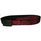 IMAGE OF Bandana Skulls - Black and Red Web Belt