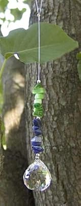 Green Tiger's Eye and Sodalite Suncatcher
