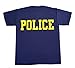 NYPD Kids Short Sleeve Screen Print Police Back T-shirt Navy Yellow