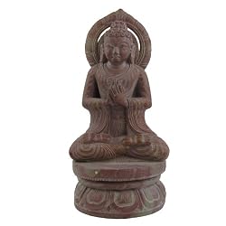Stone Carving Religious Statue of Lord Buddha 2 x 2 x 4.5 inches (sos401)