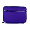 Purple Apple iPad tablet case neoprene cover for Apple iPad Wifi /  3G Model 16GB, 32GB, 64GB with dual zipper and front pocket