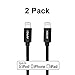 [Apple MFI Certified] APXX 3ft 8-Pin Lightning to USB Cable (2 Pack) with Nylon Braided for iPhone 5/5s/5c/6/6 Plus, iPad Air/Air2, iPad Mini/Mini2/Mini3