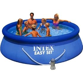 12FT INTEX SWIMMING POOL COMPLETE WITH FILTER PUMP AND CARTRIDGE