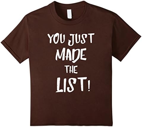 Kids You Just Made The List Chris Wrestling T Shirt 12 Brown