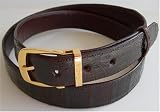 Mario Anolfi Genuine Crocodile Skin Men's Belt,30mm, About 1.1/8 Inches Wide.