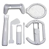 Review FoneM8 8in1 / Wii Sport Accessory Pack 8 in 1 Includes Dual Charging Stand with 2 Batteries, Golf Club, Tennis Racket, Baseball Bat, Steering Wheel, Joypad Adaptor.