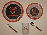CHICAGO BEARS Team Logo 5 Piece BABY CHILD DINNER SET (Sipping cup, Plate, Bowl, Fork, and... by WeSellSports