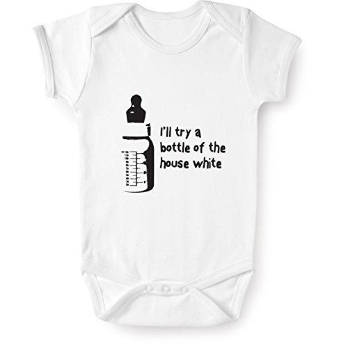 I’ll Try A Bottle Of The House White Cotton Creeper Snapsuit – 6 Months