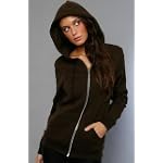 Alternative Apparel The Unisex Rocky Eco-Fleece Zip Hoody in Chestnut hood ,Sweatshirts for Women $36.00
