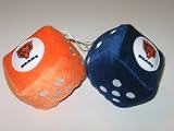 CHICAGO BEARS Team Logo Pair of FUZZY DICE