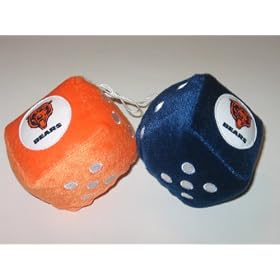 Click here to buy CHICAGO BEARS Team Logo Pair of FUZZY DICE by  Freemont Die .