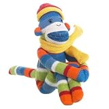 Pogo - Genuine Monkeez 13 Inch Acrylic Yarn Sock Monkey - Multicolor Stripes
