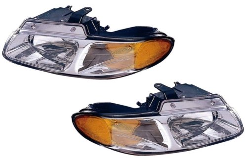 QP D110C/D-b Plymouth Voyager Passenger/Driver Lamp Assembly Headlight 2-pc Pair
