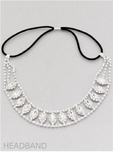 Womens Headband Accessories///hair Accessories | ONE Size | Black-clear | Crystal Head Band
