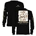 Simply Southern Long Sleeve Preppy I Love Jesus A Latte (Large, Black)