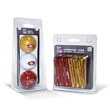 NFL San Fransisco 49ers 3 Pack Golf Balls (50 Pack Team Tees)