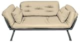 Elite Khaki Mali Flex Futon - Mattress and Pillows