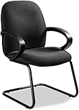 Global 4565BKIM11 Enterprise Management Series Side Arm Chair, Gray Fabric