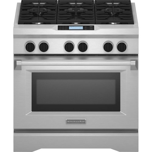 KitchenAid KDRU767VSS Commercial 36" Stainless Steel Dual Fuel Sealed Burner Range - Convection On Sale