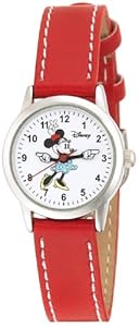 Disney Women's MN1023 Minnie Mouse White Dial Red Strap Watch