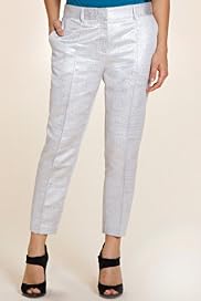 Per Una Speziale Flat Front Metallic Trousers