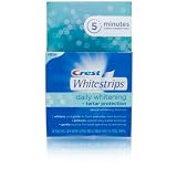 Crest Whitestrips Daily Whitening + Tartar Protection 38 Pouches: Each with 1 Upper and 1 Lower Strip ( 76 Total Strips )