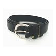 Women's 1' Skinny Jean Black Leather Belt - Regular and Plus Sizes Available