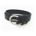 Women's 1' Skinny Jean Black Leather Belt