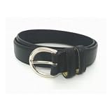 Women's 1' Skinny Jean Black Leather Belt