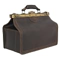 Arzttasche Deluxe, rangerbraunes BIO Leder, Made in Germany
