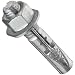 Wej-It Z1223 Bolt Wedge Anchor, Steel, Zinc Plated, Vibration Resistant, Meets ASTM B-633 Specifications, 1/2" Diameter, 2-3/4" Length, 1/2"-13 Threads, Pack Of 10