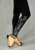 PR452 art.ALMA - LEGGINGS WITH SMALL STUDS MOTIVE SIDE LEFT LEG
