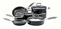 KitchenAid Gourmet Influence Hard Base 10-Piece Cookware Set, Black