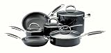 KitchenAid Gourmet Influence Hard Base 10-Piece Cookware Set, Black