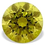 0.20 Carat Canary Yellow Round Cut Natural Diamond