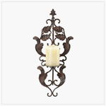 Wrought Iron Wall Candle Holder