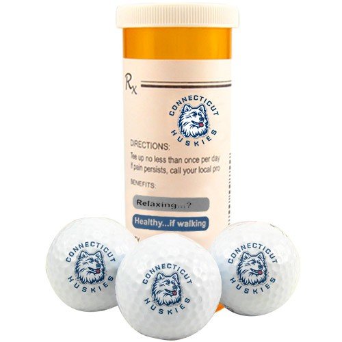 Connecticut Huskies Rx Three Pack Golf Balls