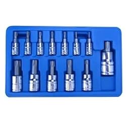 Professional-Grade 13-Piece Torx Bit T-Socket Set