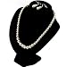White Classic Glass Pearl Necklace & Drop Earring Set