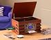 EDINBURGH NOSTALGIA RETRO 5-IN-1 MUSIC SYSTEM WITH CD BURNER/ Vinyl to CD, CD to CD, Cassette to CD, Radio to CD & Aux to CD! (Record your CD's and vinyl records onto a blank CD)